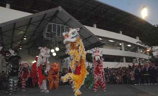 Barongsai Ramaikan Kirab Obor PORPROV