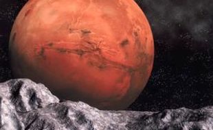 Bongkahan es pernah hadir di Planet Mars