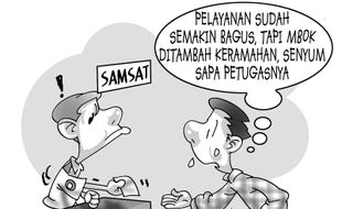 KARIKATUR PELAYANAN SAMSAT