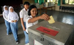 Siswa SMPN 1 Jatiroto gelar pesta demokrasi