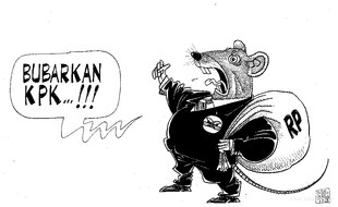 KARIKATUR PEMBUBARAN KPK