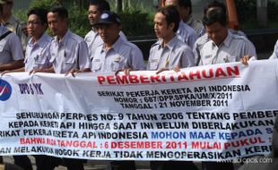 SOSIALISASI RENCANA MOGOK KARYAWAN PT KA