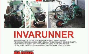 Invarunner, sepeda motor modifikasi bagi difabel