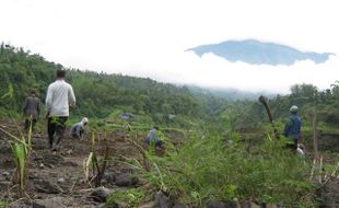  WARGA TLOGOLELE GOTONG ROYONG HIJAUKAN MERAPI