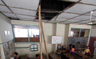 SEKOLAH RUSAK: Tahun Ini Disdikpora Kebut Perbaikan Sekolah Rusak