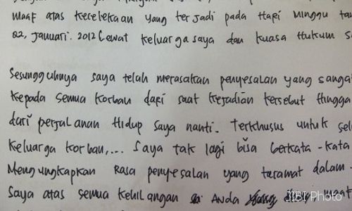 AFRIYANI Ungkapkan Penyesalan Melalui Sebuah Surat Permintaan Maaf 