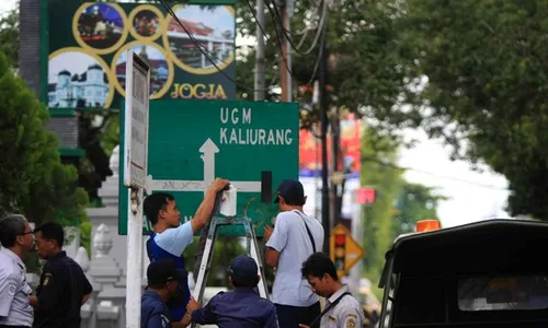 Duh, Puluhan Rambu di Kulonprogo Jadi Sasaran Vandalisme