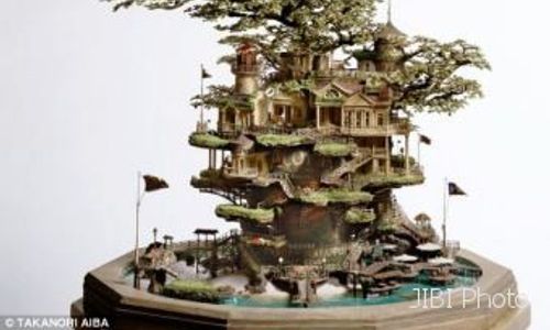 Wow! MINIATUR BANGUNAN dalam Bonsai