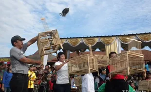 CFD SRAGEN: Bupati Lepas 1.000 Ekor Burung Simbol Kepedulian Lingkungan