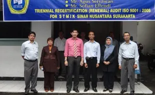 STMIK SINUS laksanakan Audit Pembaruan Pemberlakuan Sertifikasi ISO 9001:2008