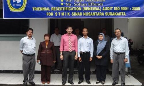 STMIK SINUS laksanakan Audit Pembaruan Pemberlakuan Sertifikasi ISO 9001:2008