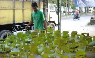 STOK KOSONG: Seret, Distribusi LPG 3 Kg di Bendosari