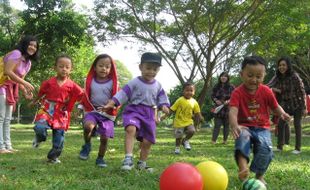 ANAK PAUD BEREBUT BOLA