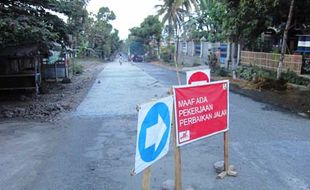 RUSAK PARAH, Jalur Lingkar Utara Boyolali Diperbaiki