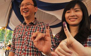 CAWAGUB AHOK NYOBLOS di TPS 059