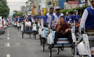 Dishub Kota Jogja Setop Penambahan Becak dan Andong