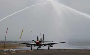 SUPER TUCANO Pengganti Bronco Tiba di Lanud Abdulrahman Saleh Malang