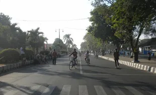 CAR FREE DAY: Pengamanan CFD, Pemkab Karanganyar Klaim Gandeng Polisi