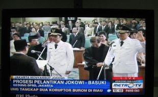 Jokowi-Ahok Ucapkan Sumpah Jabatan