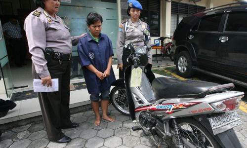 Curi Motor Teman, Petugas Cleaning Service Dibekuk