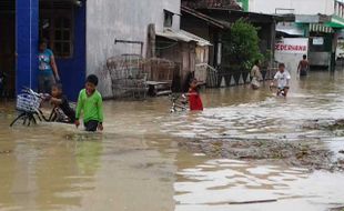 BANJIR SUKOHARJO: Normalisasi Kali Langsur Belum Tuntas, Wilayah Jetis Tergenang