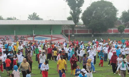 Ribuan Orang Ikuti Senam Bersama di Sragen