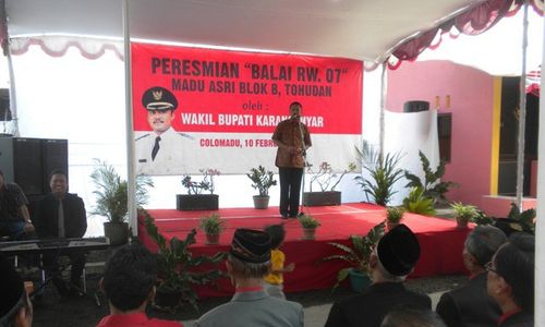 Gedung Serba Guna Perum Madu Asri Karanganyar Diresmikan