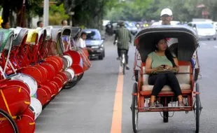 60% Becak Jogja Belum Registrasi Ulang