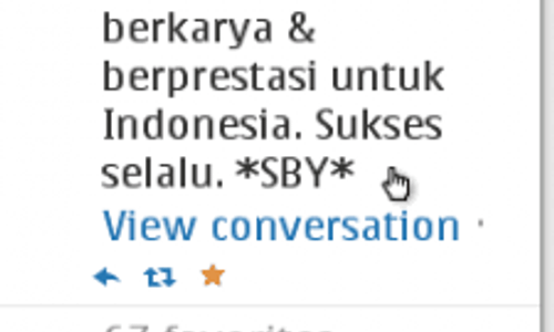 TWITTER SBY : Sapa @7_ICONS, Akun @SBYudhoyono Dibully