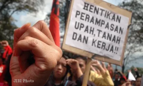 DEMO BURUH JAKARTA : Kawasan Thamrin Lumpuh