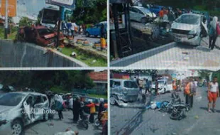 Rem Blong, Bus Nugroho Hajar 6 Sepeda Motor dan Tiga Mobil di Semarang