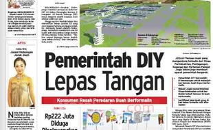 HARIAN JOGJA HARI INI: Soal Buah Berformalin, Pemerintah DIY Lepas Tangan 