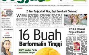 HARIAN JOGJA HARI INI: 16 Buah Berformalin Tinggi 