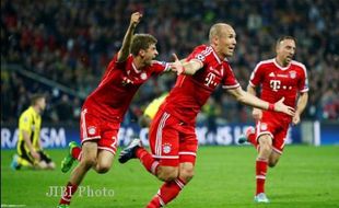 BORUSSIA DORTMUND Vs BAYERN MUNICH : Gol Telat Robben Bawa Bayern Juara Liga Champions