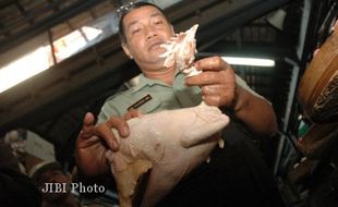 AYAM TIREN SOLO : Pedagang Daging Ayam Merasa Dirugikan