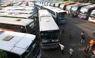 ANGKUTAN LEBARAN 2017 : Tak Laik Jalan, 3 Bus Ditahan Polisi Boyolali