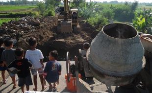  JEMBATAN AMBLES : Jembatan Tarubasan Ditarget Bisa Digunakan Sebelum Lebaran