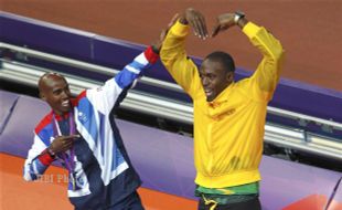 Usain Bolt Jawab Tantangan Mo Farah