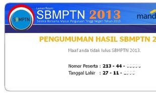 SBMPTN 2013 : Pengumuman Tak Transparan, Panitia Klaim Terima 109.853 Calon Mahasiswa