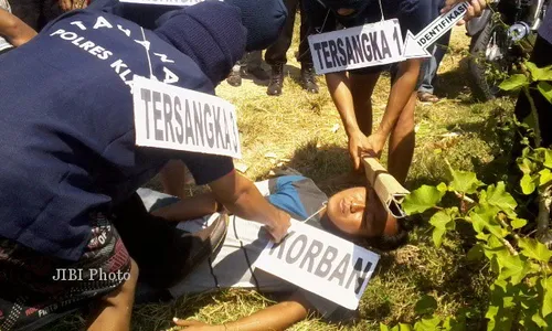 PENEMUAN MAYAT KLATEN : 3 Tersangka Jalani Reka Ulang, Korban Doni Tak Lakukan Perlawanan