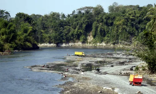 PENAMBANGAN ILEGAL : Polres Kulonprogo Tertibkan Lokasi Tambang di Sepanjang Sungai Progo