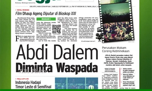 HARIAN JOGJA HARI INI : Abdi Dalem Diminta Waspada