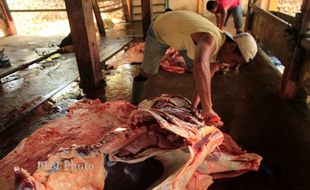  HARGA SAPI NAIK : Jagal Sapi Kurangi Porsi