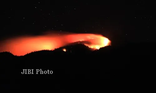 HUTAN MERBABU TERBAKAR : Api Membesar, Warga Waswas, Camat Membantah