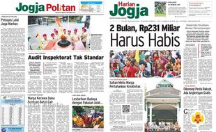 HARIAN JOGJA HARI INI : 2 Bulan Dana Keistimewaan Rp231 Miliar Harus Habis