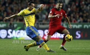 PORTUGAL VS SWEDIA : Babak Pertama, Portugal-Swedia Masih Berimbang 0-0