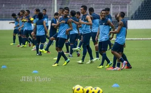 JELANG INDONESIA VS IRAK : Tanpa Suporter, Timnas Tetap Maksimal