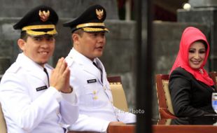 PELANTIKAN BUPATI KARANGANYAR :  Inilah Pesan Mantan Bupati Rina Buat Yuro