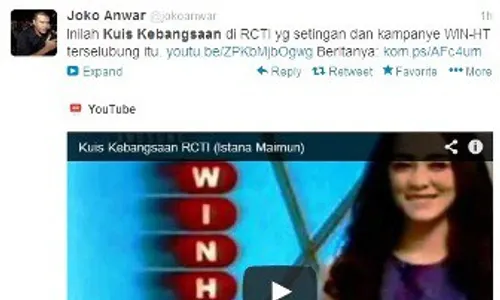 Pengguna Twitter Tuding Kuis Kebangsaan Rekayasa