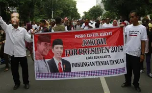 FOTO CAR FREE DAY : Pendukung Jokowi Galang Dukungan